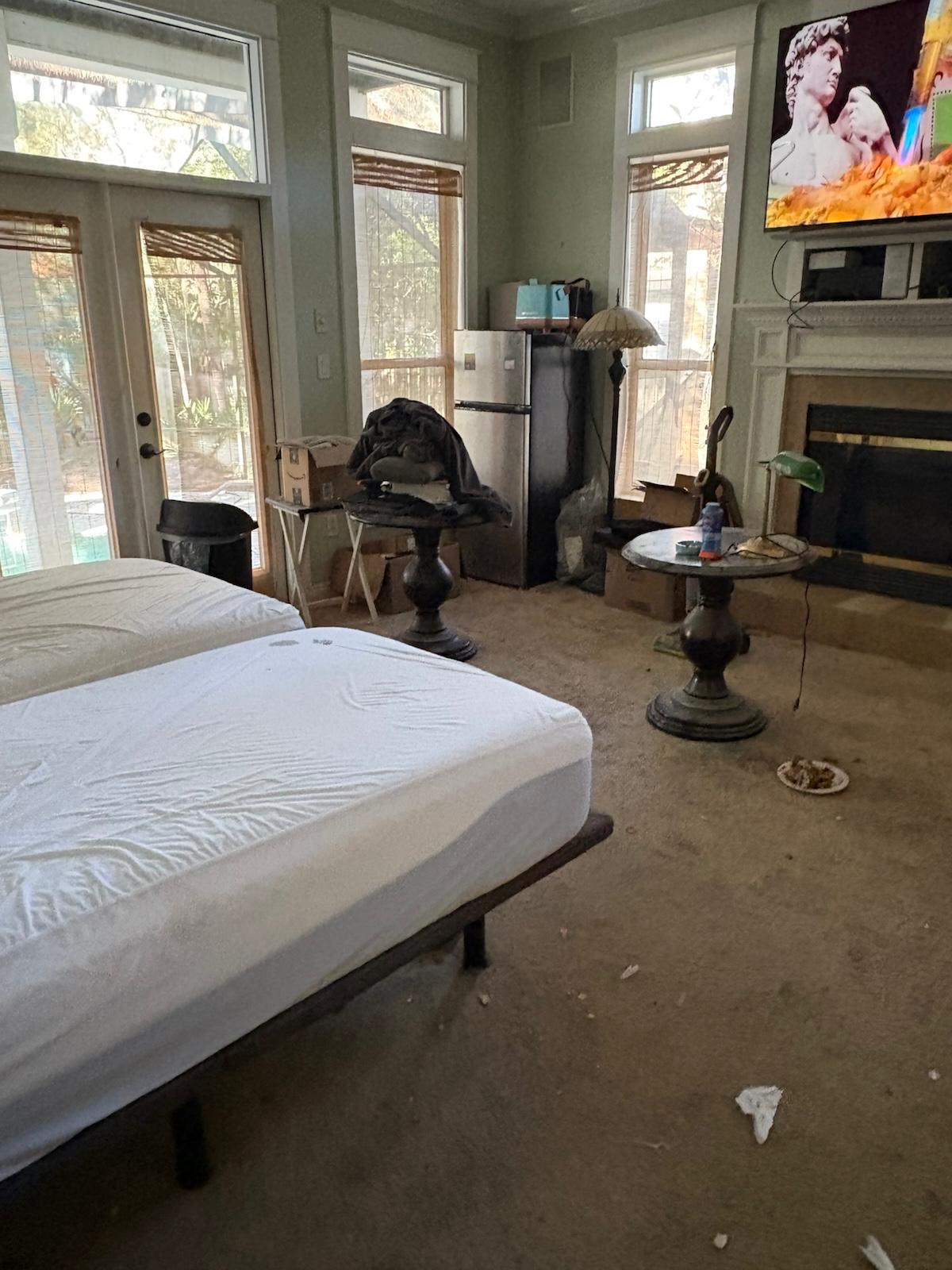 Bedroom before cleaning