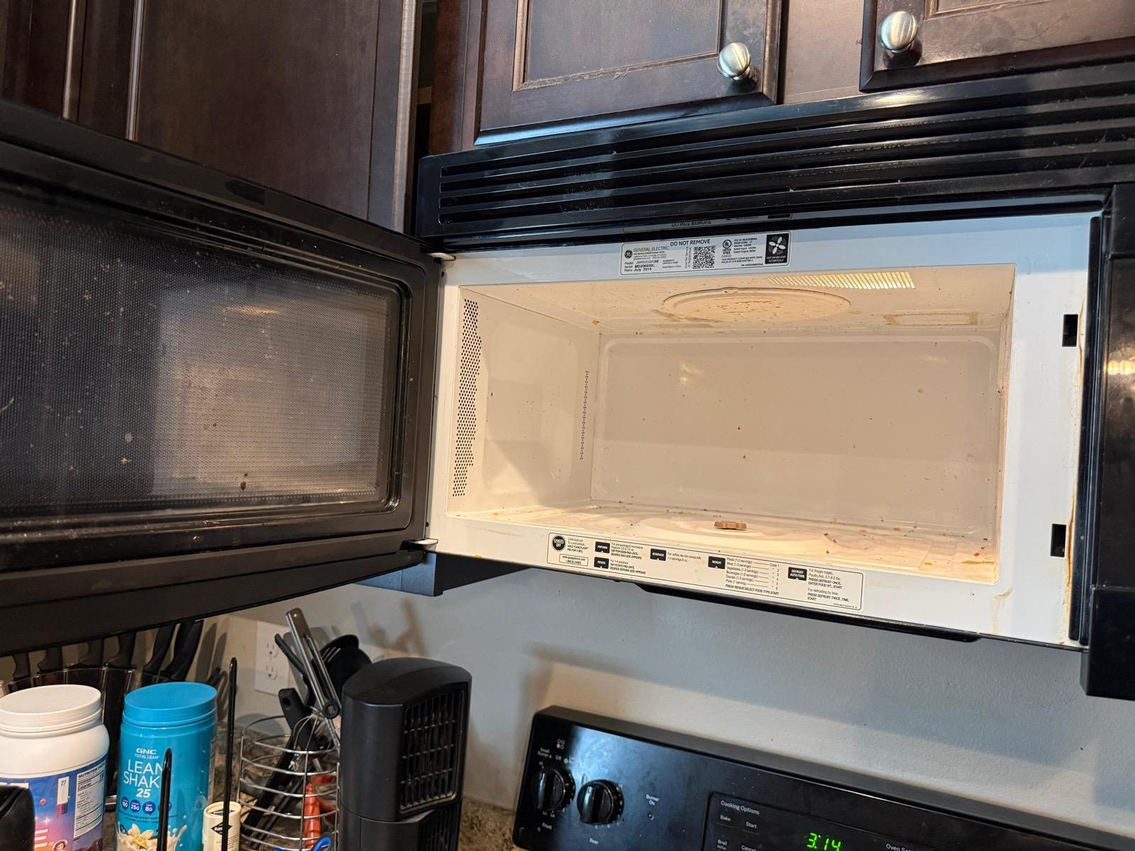 Microwave before cleaning